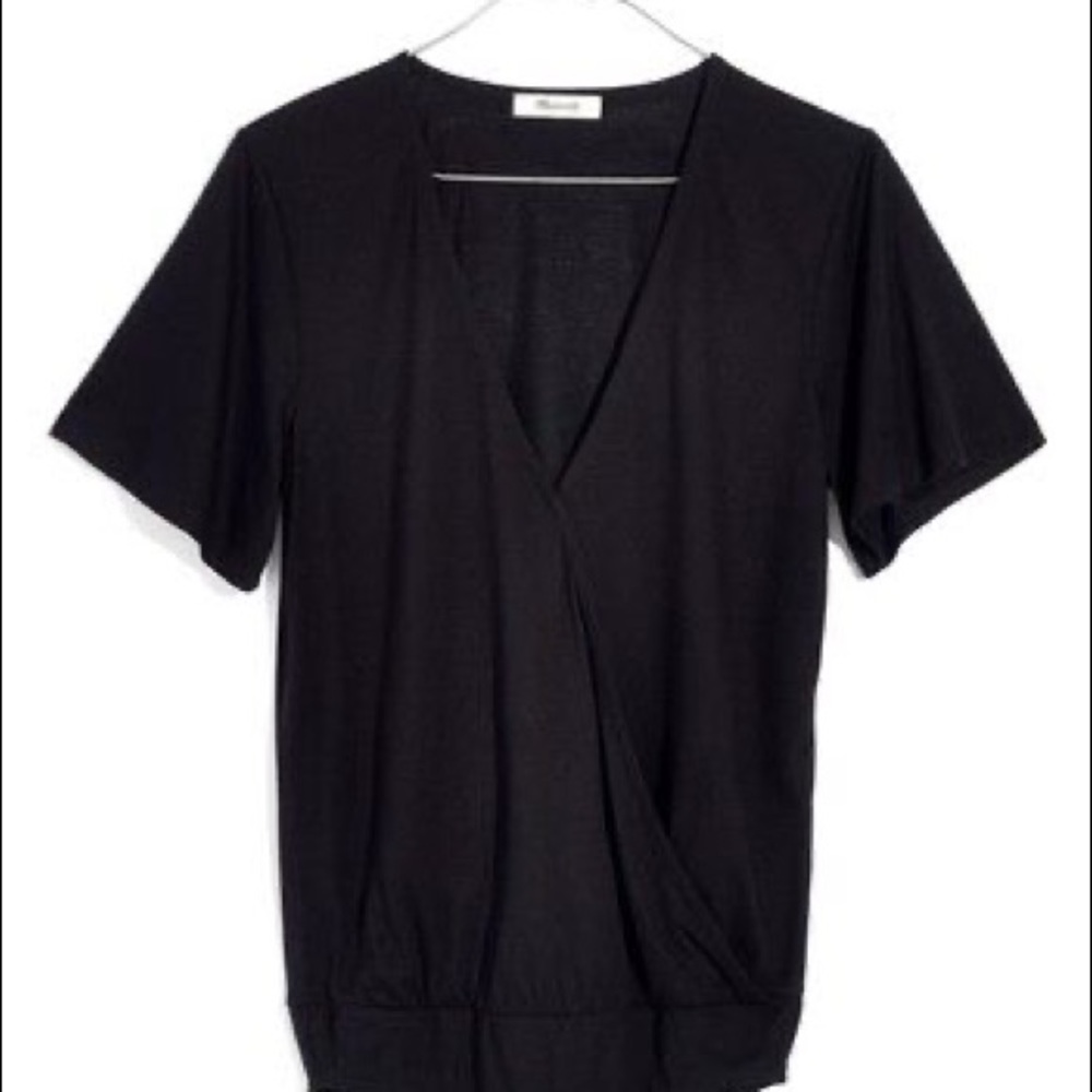 MADEWELL Faux Warp Body Suit — Black XS